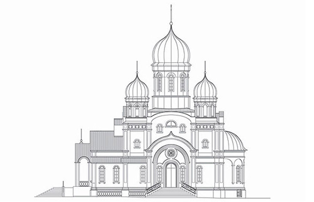 Типовой проект пятикупольной церкви