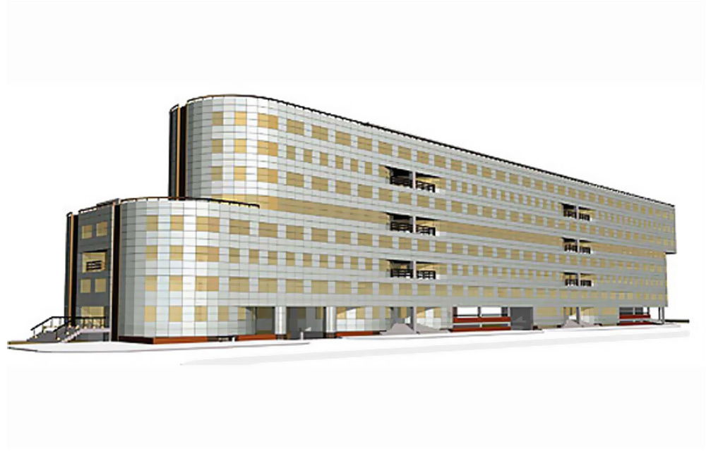8-этажное офисное здание с паркингоми бассейном
